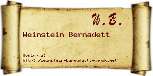 Weinstein Bernadett névjegykártya